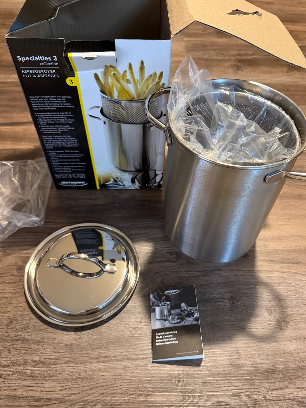 Demeyere Resto 4.8 Qt Asparagus/Pasta Cooker Set 18/10 Stainless Steel NEW